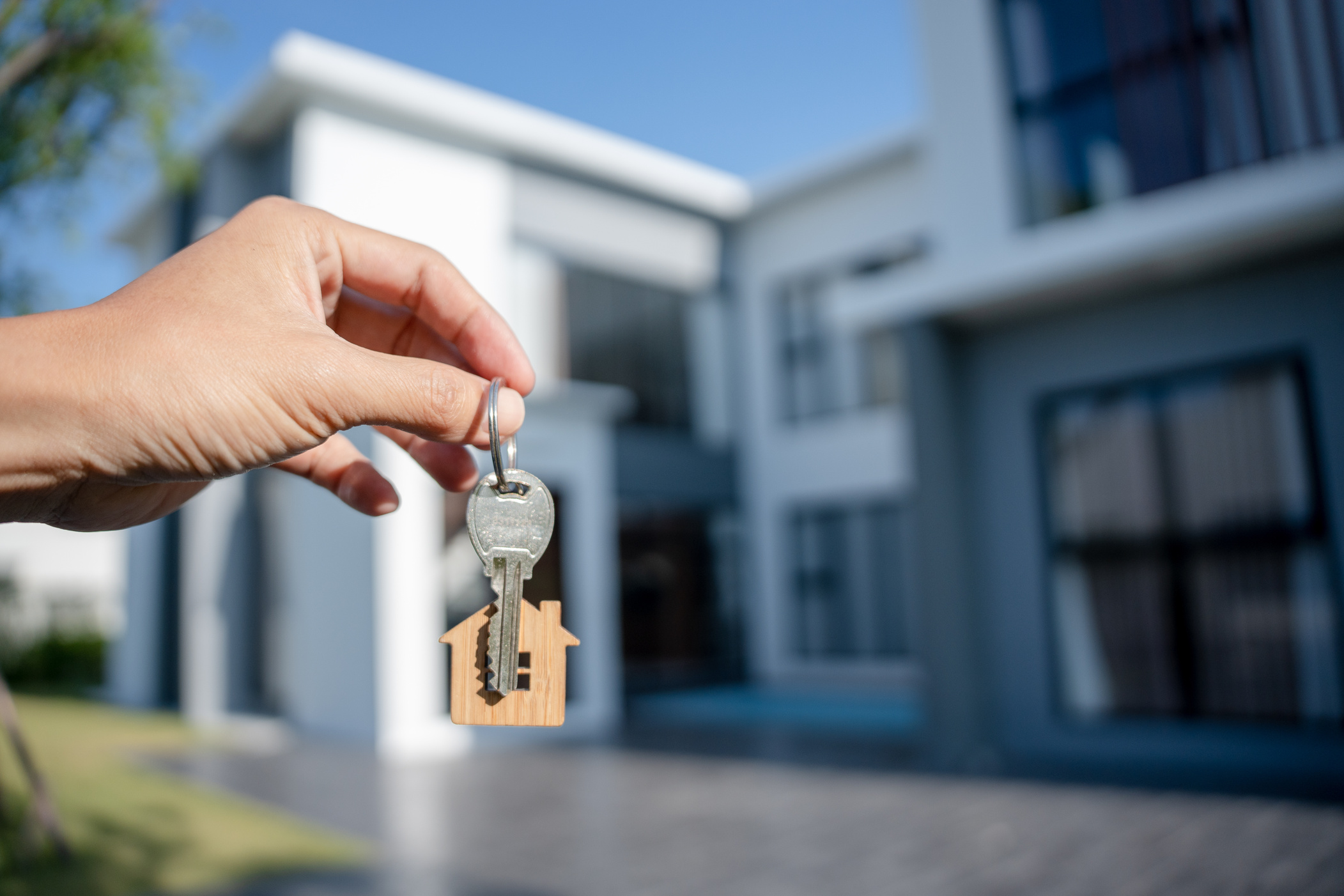 Selling Home ,Landlord and New Home. the House Key for Unlocking